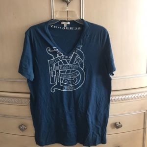Vintage Burberry V-Neck T-Shirt